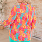 Lizzy Top in Pink and Teal Branches