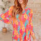 Lizzy Top in Pink and Teal Branches