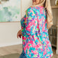 Lizzy Top in Pink and Teal Tie Dye