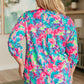 Lizzy Top in Pink and Teal Tie Dye
