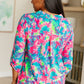 Lizzy Top in Pink and Teal Tie Dye