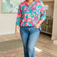 Lizzy Top in Pink and Teal Tie Dye