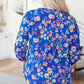 Lizzy Top in Royal and Blush Floral