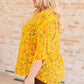 Lizzy Top in Yellow and Navy Paisley