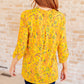 Lizzy Top in Yellow and Navy Paisley