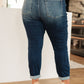 Judy Blue Midrise Cuffed Boyfriend Jeans