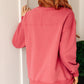 Leena Mock Neck Pullover in Cranberry