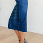 Judy Blue High Rise Denim Midi Skirt