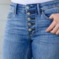 Judy Blue Mid Rise Vintage Button Fly Bootcut Jeans