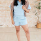 Meet Me by the Pier Collared Top in Sky Blue