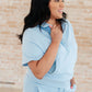 Meet Me by the Pier Collared Top in Sky Blue