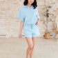 Meet Me by the Pier Collared Top in Sky Blue