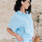 Meet Me by the Pier Collared Top in Sky Blue