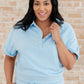 Meet Me by the Pier Collared Top in Sky Blue