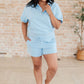 Meet Me by the Pier Collared Top in Sky Blue