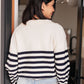Memorable Moments Striped Sweater in White/Navy