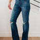 Judy Blue High Rise Distressed Straight Jeans