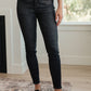Judy Blue High Rise Tummy Control Skinny Jeans in Washed Black