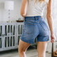 Judy Blue Pull On Elastic Waistband Denim Shorts