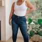 Judy Blue High Rise Release Hem Slim Jeans