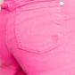 Judy Blue High Rise Garment Dyed 90's Straight Jeans - Pink