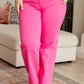 Judy Blue High Rise Garment Dyed 90's Straight Jeans - Pink