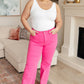 Judy Blue High Rise Garment Dyed 90's Straight Jeans - Pink