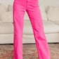 Judy Blue High Rise Garment Dyed 90's Straight Jeans - Pink