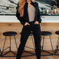 Reese Rhinestone Denim Jacket in Black