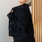 Reese Rhinestone Denim Jacket in Black