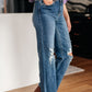 Judy Blue Take Me Back 90's Straight Jeans in Dark Wash