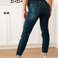 Rowena High Rise Pull On Double Cuff Slim Jeans