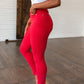 Judy Blue High Rise Control Top Garment Dyed Skinny Jeans in Ruby