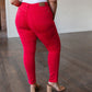 Judy Blue High Rise Control Top Garment Dyed Skinny Jeans in Ruby