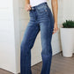 Ruth High Rise Release Hem Straight Jeans