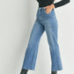 PREORDER: Patch Pocket Wide Leg Jeans in Four Colors