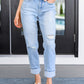 Judy Blue Mid Rise Star Pocket Boyfriend Jeans