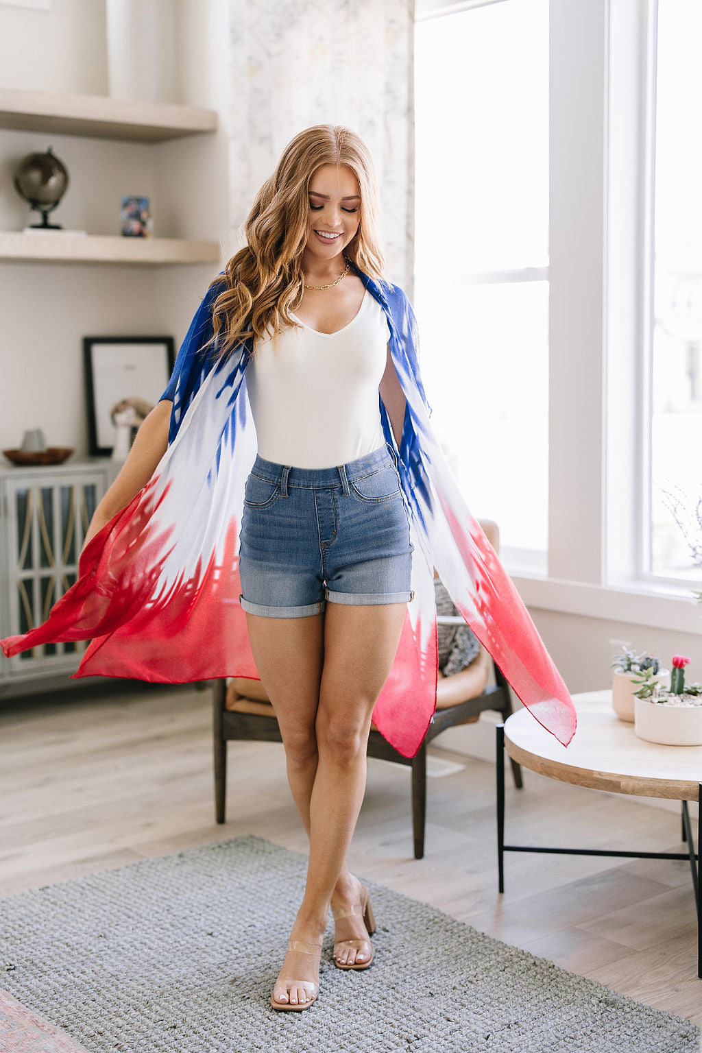 Judy Blue Pull On Elastic Waistband Denim Shorts