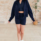 Backcourt Collared V-Neck Tank in Navy