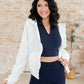 Backcourt Collared V-Neck Tank in Navy
