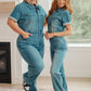 Judy Blue Short Sleeve Denim Jumpsuit