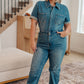 Judy Blue Short Sleeve Denim Jumpsuit