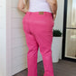 Judy Blue Tummy Control Faux Leather Pants in Hot Pink