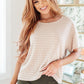 Textured Boxy Top in Taupe