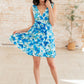 The Suns Been Quite Kind V-Neck Dress in Blue