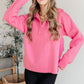 Same Ol' Situation Collared Pullover in Hot Pink
