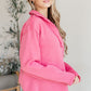 Same Ol' Situation Collared Pullover in Hot Pink