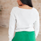 Told You So Ribbed Knit V Neck Sweater