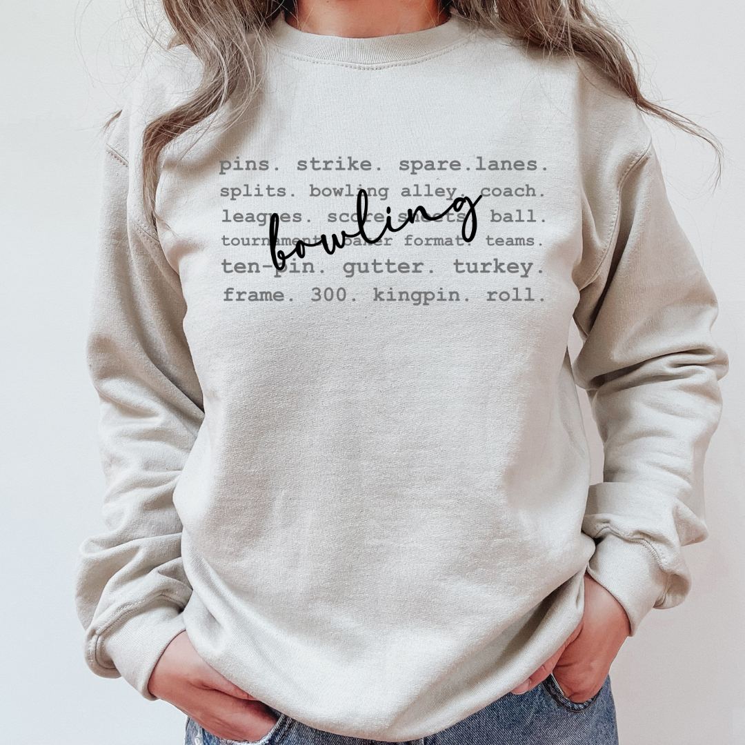 Bowling Words Sweatshirt