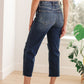 Judy Blue High Rise Distressed Wide Leg Crop Jeans